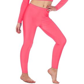 Re Tech UK - Shiny Girls Leggings for Gymnastics/Dance - Kids Leggings - Stretchy Fabric Footless Toddler Athletic Youth