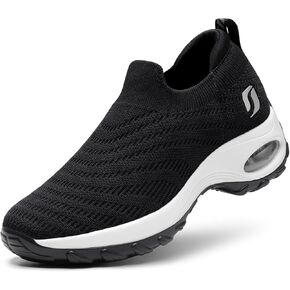 STQ Walking Shoes for Women Slip On Shoes with Arch Support Lightweight Air Cushioned Sock Sneakers