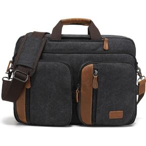 حقيبة JIELV 3 في 1 قابلة للتحويل، حقيبة ظهر للكمبيوتر المحمول مقاس 17.3 بوصة، حقيبة كتف، حقائب يد عمل، حقيبة ظهر للكمبيوتر للرجال والنساء (أسود) in Kuwait