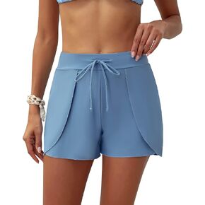 GRAPENT 2023 Womens Swim Shorts Bathing Suit Bottoms for Women Board Shorts Drawstring Tulip Swimwear Beach Clothes in Saudi Arabia