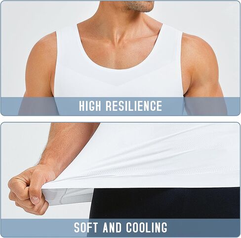 TAILONG التثدي ضغط القمصان للرجال ملابس داخلية التخسيس محدد شكل الجسم سترة بلا أكمام تانك القمم Fajas الفقرة Hombres in Kuwait