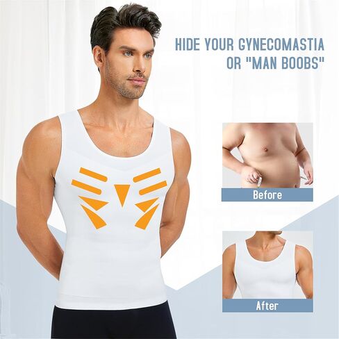 TAILONG التثدي ضغط القمصان للرجال ملابس داخلية التخسيس محدد شكل الجسم سترة بلا أكمام تانك القمم Fajas الفقرة Hombres in Kuwait