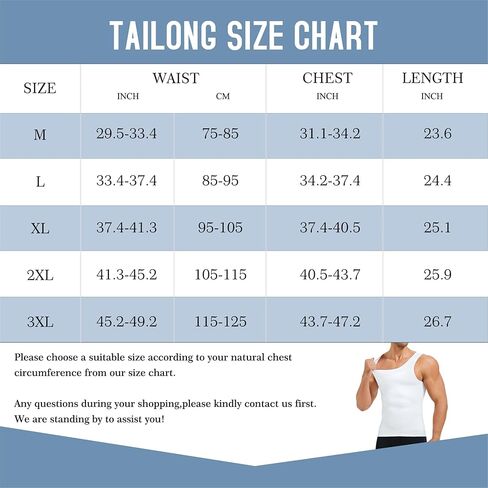 TAILONG التثدي ضغط القمصان للرجال ملابس داخلية التخسيس محدد شكل الجسم سترة بلا أكمام تانك القمم Fajas الفقرة Hombres in Kuwait