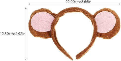 بوبريتي طقم زي تنكري على شكل قرد مكون من 5 قطع وشريط راس على شكل اذن قرد وربطة عنق وذيل، فستان فاخر للاطفال، لوازم الحفلات التنكرية in Kuwait