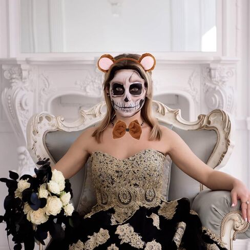 بوبريتي طقم زي تنكري على شكل قرد مكون من 5 قطع وشريط راس على شكل اذن قرد وربطة عنق وذيل، فستان فاخر للاطفال، لوازم الحفلات التنكرية in Kuwait