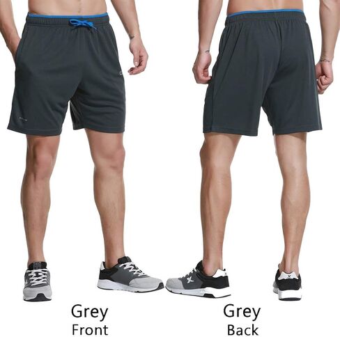 Men's 7" Athletic Workout Shorts with Pockets Drawstring Quick Dry Breathable Active Training Shorts in Kuwait