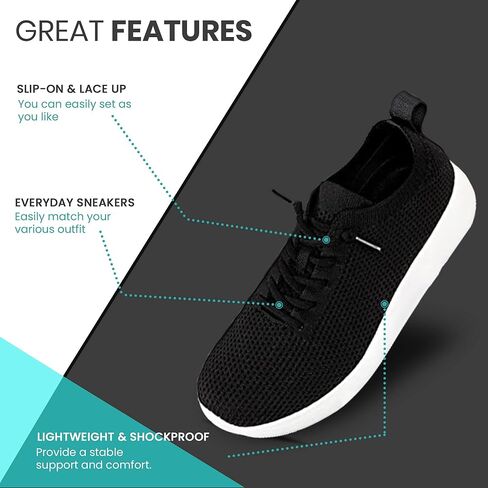 أحذية المشي النسائية aollegat | أحذية رياضية سهلة الارتداء للنساء | أحذية جري مريحة للتنس | خفيفة الوزن وتنفس in Kuwait