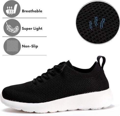 أحذية المشي النسائية aollegat | أحذية رياضية سهلة الارتداء للنساء | أحذية جري مريحة للتنس | خفيفة الوزن وتنفس in Kuwait