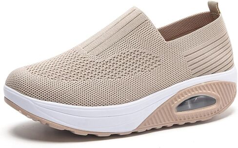 Women Nurse Sneakers Platform Sneakers Air Cushion Walking Wedge Sneaker Food Service Shoes Ladies Toning Rocker Shoes in Saudi Arabia