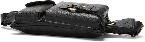 Men's Leather Fanny Pack Waist Bags Vintage Utility Belt Bag Crossbody Hip Purse in Kuwait
