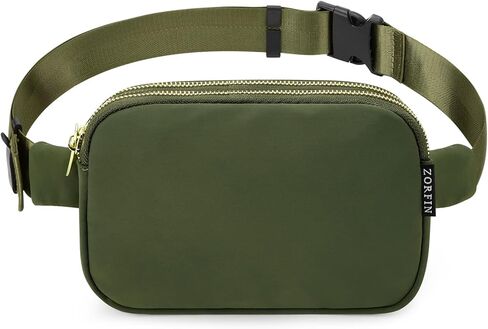 حقيبة حزام ZORFIN للنساء والرجال، حقائب فاني عصرية تمر بالجسم للنساء والرجال مع حزام قابل للتعديل للتسوق/الكاجوال/الجري (أسود) in Kuwait