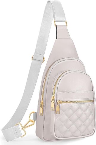 Sling Bag for Women Crossbody Leather Fanny Packs Chest Bag Fashion Sling Backpack Travel JASGOOD in Kuwait
