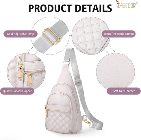 Sling Bag for Women Crossbody Leather Fanny Packs Chest Bag Fashion Sling Backpack Travel JASGOOD in Kuwait