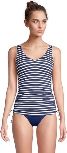 Lands' End Women's Chlorine Resistant Adjustable V-Neck Underwire Tankini Swimsuit Top Adjustable Straps in Saudi Arabia