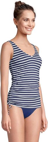 Lands' End Women's Chlorine Resistant Adjustable V-Neck Underwire Tankini Swimsuit Top Adjustable Straps in Saudi Arabia