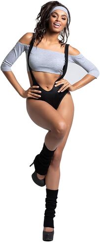 Yandy Women Deluxe Let's Get Into Physical Fitness 80's Aerobics Halloween sexy Cosplay Costume in Kuwait