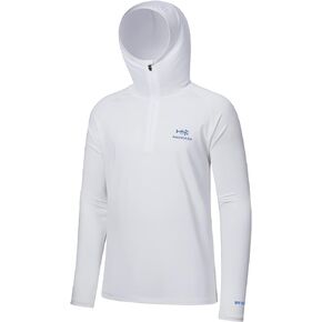 BASSDASH Men’s UPF 50+ 1/4 Zip Fishing Hoodie Shirt Quick Dry Performance Long Sleeve Sun Protection FS24M