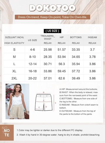 Dokotoo Womens Sequin Shorts Elastic Waist Wide Leg Sparkle Casual Flowy Shorts for Women Trendy in Saudi Arabia