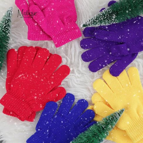 Motique Accessories Kids Gloves قفازات سحرية متماسكة للفتيات / الأولاد الألوان الصلبة in Saudi Arabia