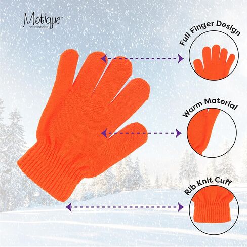Motique Accessories Kids Gloves قفازات سحرية متماسكة للفتيات / الأولاد الألوان الصلبة in Saudi Arabia
