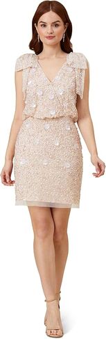 Adrianna Papell Women's Beaded Blouson Bow Dress in Saudi Arabia