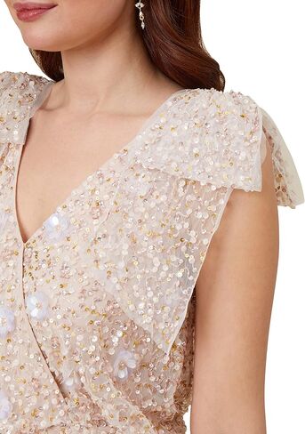Adrianna Papell Women's Beaded Blouson Bow Dress in Saudi Arabia