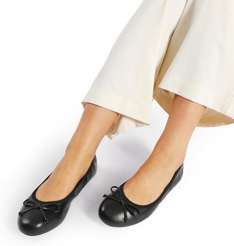 أحذية DREAM PAIRS النسائية المسطحة، أحذية الباليه المسطحة بفيونكة للنساء، قابلة للطي بمقدمة مستديرة مريحة وخفيفة الوزن وسهلة الارتداء in Saudi Arabia