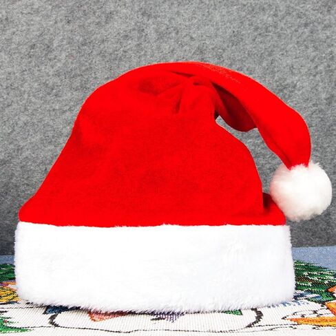 مجموعة أزياء عيد الميلاد سانتا كلوز من NIUEFH تتضمن قبعة سانتا كلوز لعيد الميلاد مع نظارات فاخرة طويلة بيضاء لحية سانتا كلوز لحفلات عيد الميلاد in Kuwait