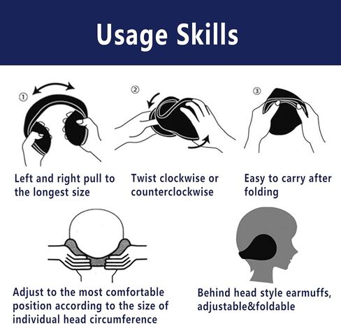 كيدوف اغطية اذن شتوية دافئة للنساء والرجال، قابلة للتعديل والطي ومقاومة للماء مع شريط عاكس in Kuwait