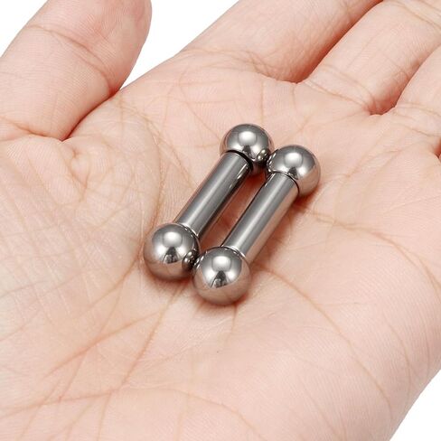 Ftovosyo G23 Titanium PA Ring Internally Threaded Straight Barbell Nipple Ring 2G 4G 6G 8G 12G 14G 16G Tongue Rings Body Piercing Jewelry for Woemn 2Pcs in Saudi Arabia