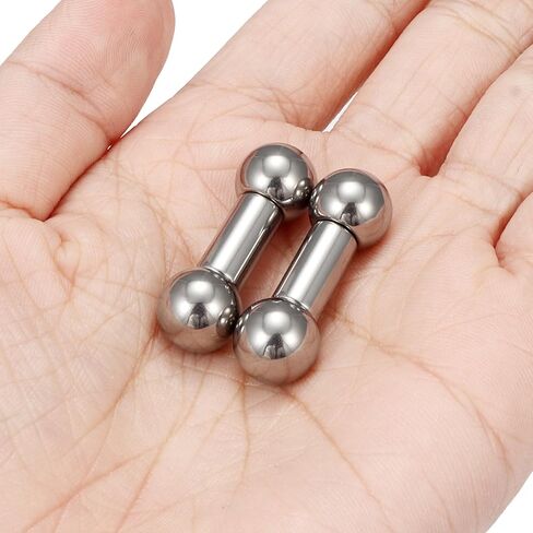 Ftovosyo G23 Titanium PA Ring Internally Threaded Straight Barbell Nipple Ring 2G 4G 6G 8G 12G 14G 16G Tongue Rings Body Piercing Jewelry for Woemn 2Pcs in Saudi Arabia
