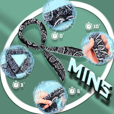 SATINIOR Ice Cooling Wrap Scarf Cooling Bandana for Neck Cooling Scarves for Men and Women Outdoor Activities in Saudi Arabia