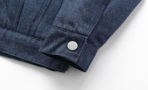 Mud Kingdom Little Boys Denim Jacket Fleece Lined Cute Sherpa Collar Snap Button in Saudi Arabia