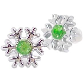 2 pcs/set Platinum Stud Earrings for Women, Fashion Green Diamond Stone Stud Earrings Gift for Wife in Saudi Arabia