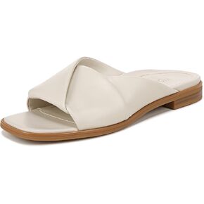 Vionic Women's Poppy Miramar Slide Comfortable Flat Sandals- Supportive Dressy Sandals Comfort Shoes That Includes a Concealed Orthotic Insole Sizes 5-12