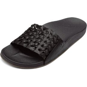 OluKai Kamola Women's Woven Leather Slide Sandal, Everyday Stylish Shoe | Relaxed, Dressy Design for Beach, All-Day Wear & Comfortable Fit in Kuwait