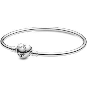 Pandora Jewelry Bangle Sterling Silver Bracelet, 6.7", No Box