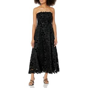 Shoshanna Women's Anessa Velvet Floral Lace Strapless Dress in Saudi Arabia