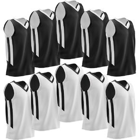 Pack of 10 Reversible Men's Mesh Performance Athletic Basketball Jerseys - Blank Team Uniforms for Sports Scrimmage Bulk in Kuwait