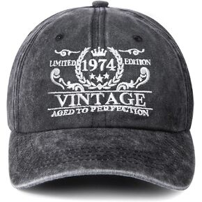 50th Birthday Gifts for Men Women, Vintage 1974 Birthday Baseball Caps Adjustable, 50th Birthday Decorations Men, Funny 50th Gift Ideas - Washed Cotton Hats for Dad Mom Uncle Aunt Son Daughter in Kuwait