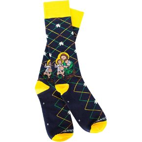 Sock Religious St. Joseph Blue and Gold Polyester Blend Novelty Religious Socks, Youth in Kuwait