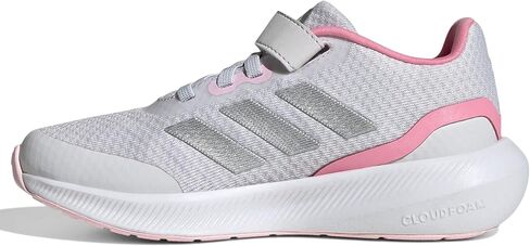 حذاء RunFalcon 3.0 للفتيات من adidas مصنوع من الدانتيل المطاطي (للأطفال الصغار/الأطفال الكبار) in Saudi Arabia