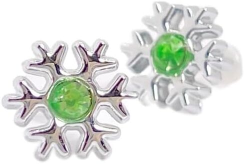2 pcs/set Platinum Stud Earrings for Women, Fashion Green Diamond Stone Stud Earrings Gift for Wife in Saudi Arabia