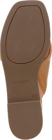 صندل مسطح مريح للسيدات من Vionic Poppy Miramar Slide - صنادل أنيقة داعمة أحذية مريحة تتضمن نعل داخلي تقويمي مخفي بمقاسات 5-12 in Saudi Arabia