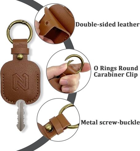 NAPHYLAIFA Leather Car Key Sleeve, Vintage Broken Car Key Loop Replacement, House Key Cover Protector for Men & Women in Saudi Arabia