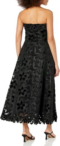 Shoshanna Women's Anessa Velvet Floral Lace Strapless Dress in Saudi Arabia