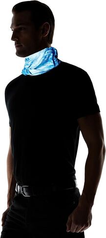 BUFF Junior CoolNet UV+ غطاء للرأس وقناع للوجه متعدد الوظائف، أزرق مموه، مقاس واحد in Saudi Arabia