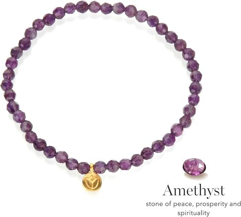 مجموعة أساور نسائية من Satya Jewelry مطلية بالذهب الأصفر عيار 18 قيراط والجمشت والكوارتز والأكوامارين in Kuwait