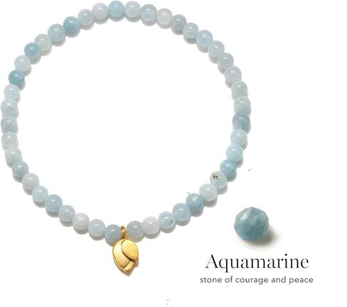 مجموعة أساور نسائية من Satya Jewelry مطلية بالذهب الأصفر عيار 18 قيراط والجمشت والكوارتز والأكوامارين in Kuwait