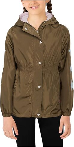 سترة محدودة جدًا للفتيات - معطف مطر أنوراك خفيف الوزن ومقاوم للماء مع غطاء رأس وبطانة قطنية in Kuwait